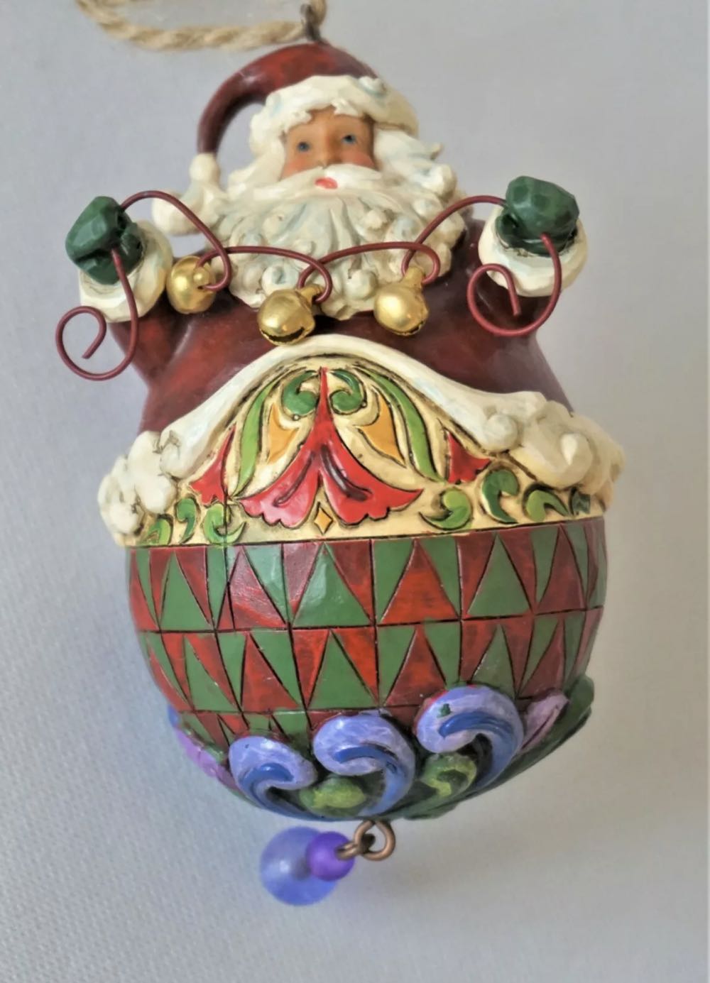Roly Santa Ornament - Christmas (Hanging Ornament, Jim Shore) ornament collectible [Barcode 045544224079] - Main Image 1