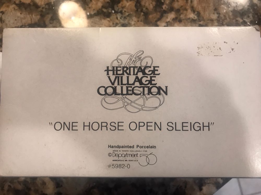 One Horse Open Sleigh - Heritage Village Collection (Department 56) ornament collectible - Main Image 2