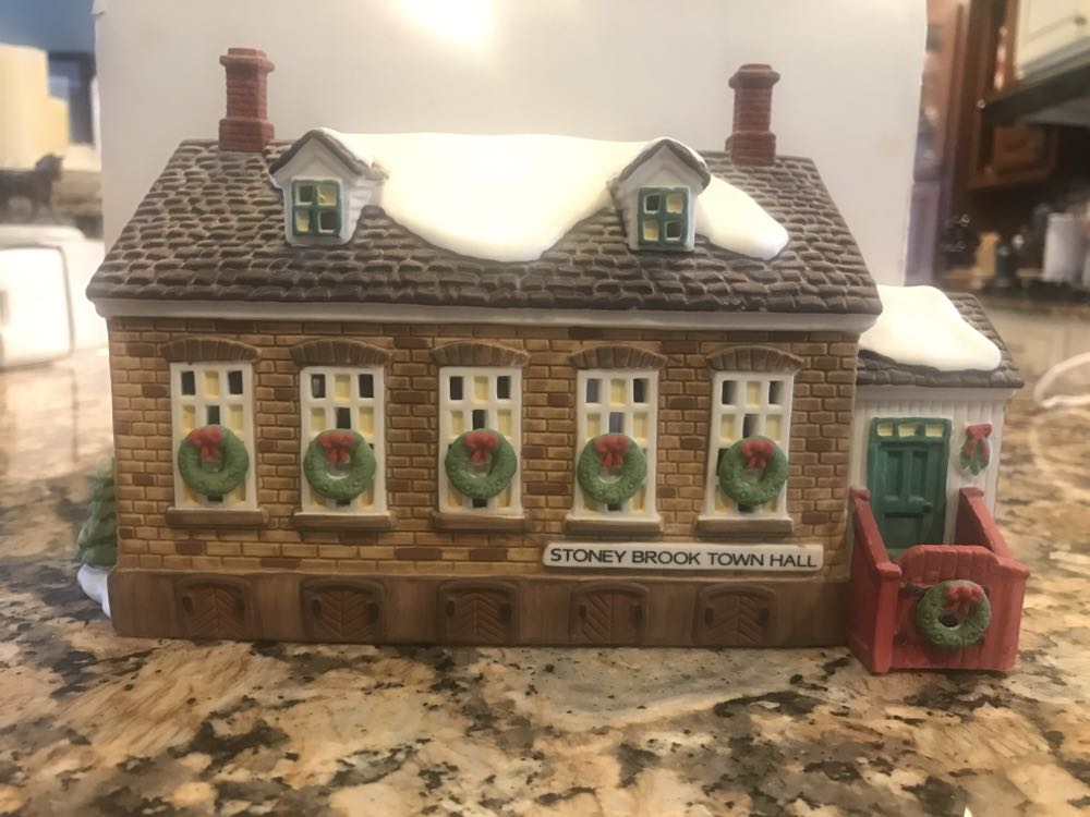 Stoney Brook Town Hall - New England Village Series (Christmas) ornament collectible - Main Image 2