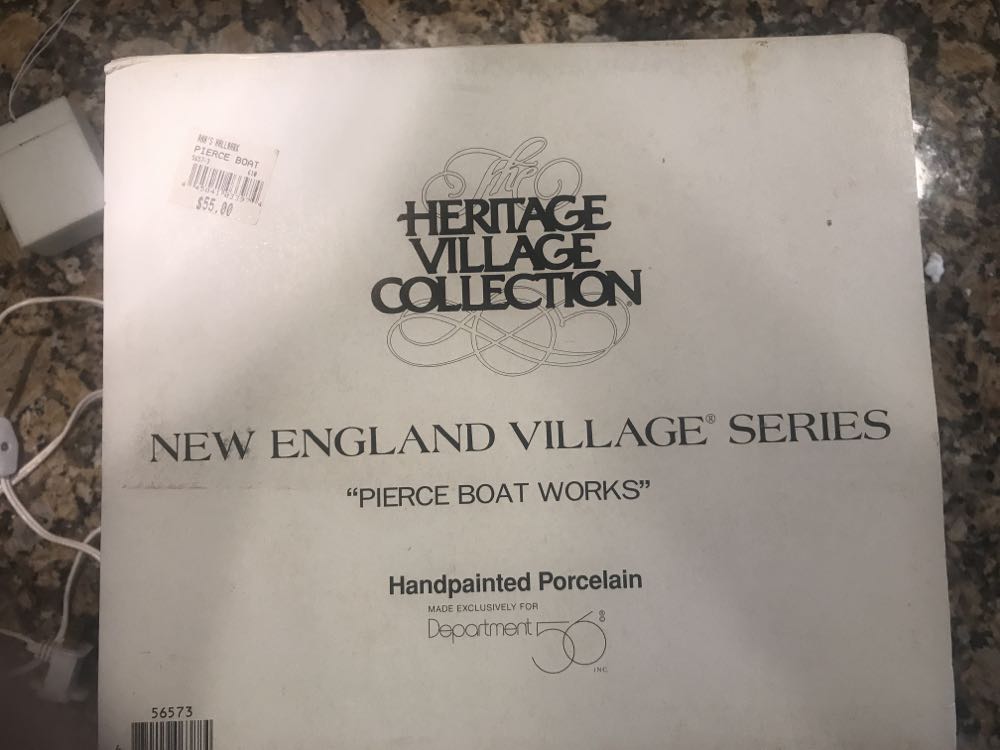 Pierce Boat Works - New England Village Series (Heritage Village Collection) ornament collectible [Barcode 734409063884] - Main Image 2