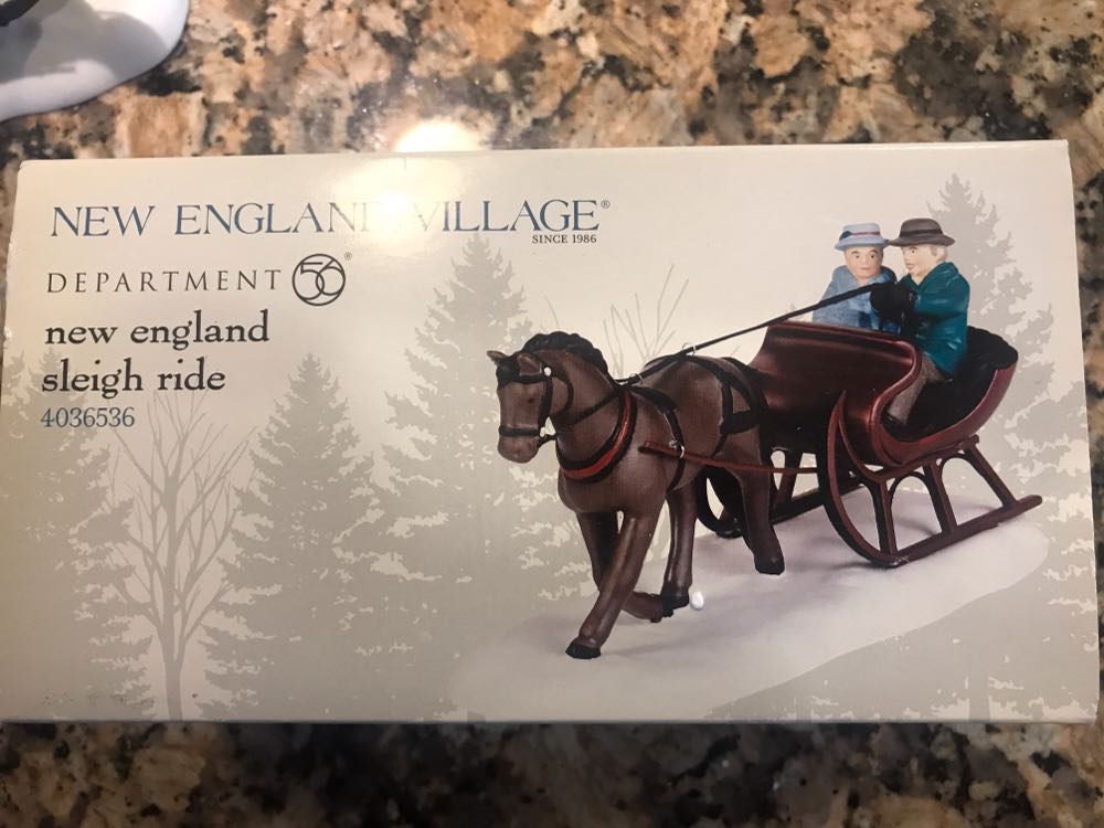 New England Sleigh Ride - New England Village Series (Christmas) ornament collectible [Barcode 045544607230] - Main Image 2