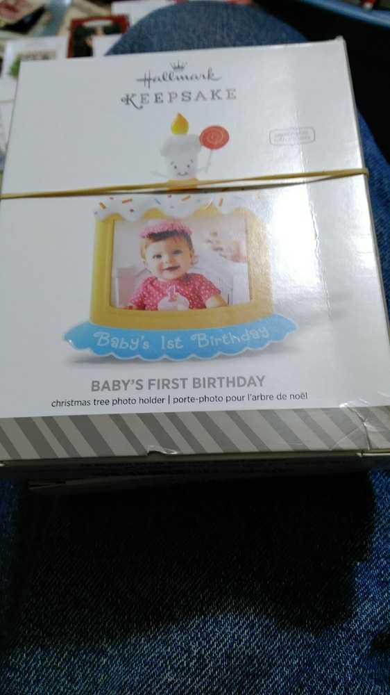 Baby’s First Birthday  ornament collectible [Barcode 795902402686] - Main Image 2