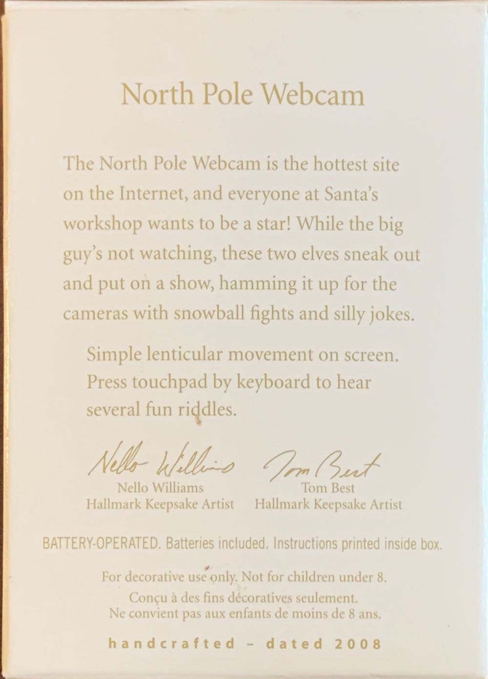 North Pole Webcam  ornament collectible [Barcode 795902056575] - Main Image 2