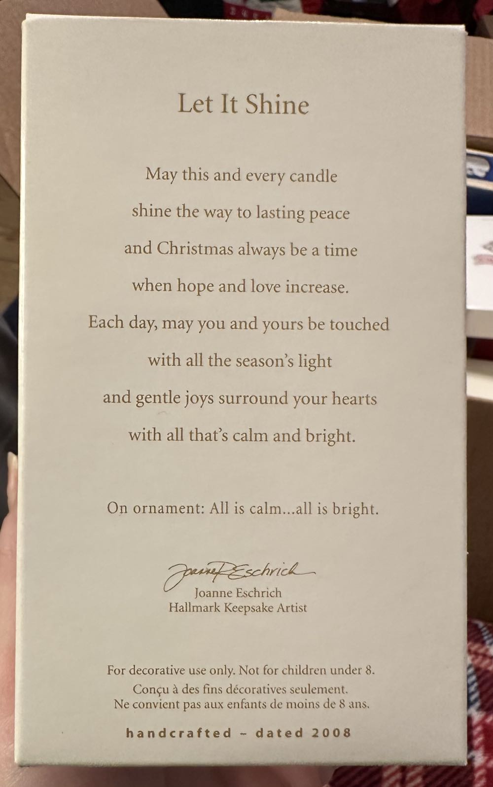 Let It Shine - Hallmark Keepsake (Angels, Candle) ornament collectible [Barcode 795902024338] - Main Image 2