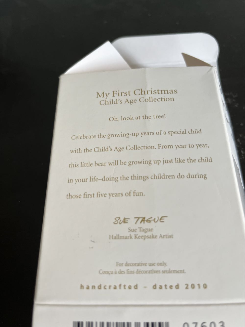 My First Christmas  (Child’s Age Collection) ornament collectible [Barcode 795902136499] - Main Image 3