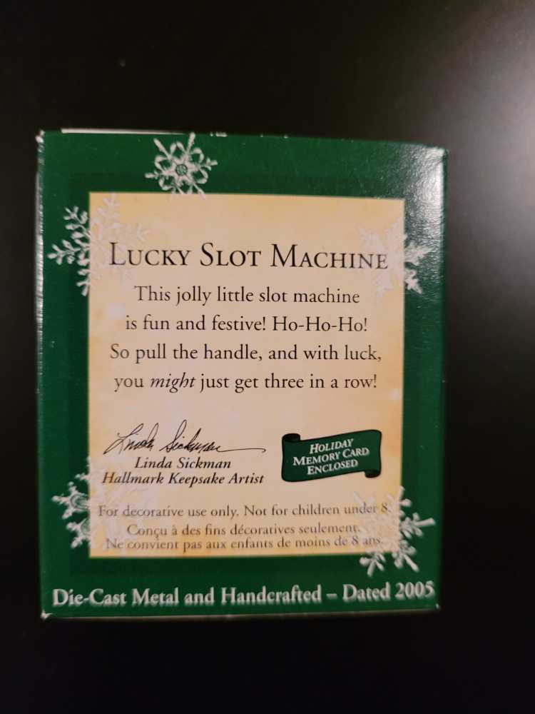 Lucky Slot Machine - Keepsake - Miniature (Las Vegas) ornament collectible [Barcode 015012854206] - Main Image 2