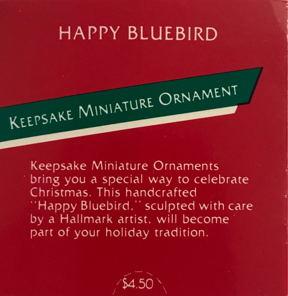 Miniature Happy Bluebird  (Keepsake Miniature) ornament collectible - Main Image 2