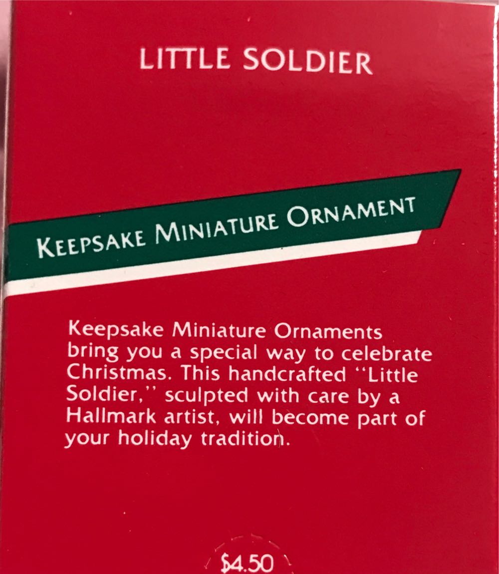 Miniature Little Soldier  (Keepsake Miniature) ornament collectible - Main Image 3
