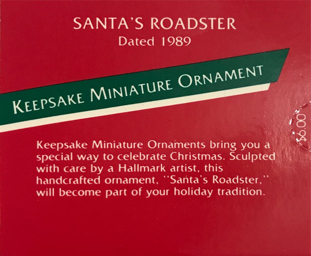 Santa’s Roadster - Miniature (Santa) ornament collectible - Main Image 3