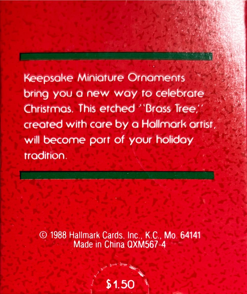 MO - Brass Tree  (Keepsake Miniature) ornament collectible - Main Image 2