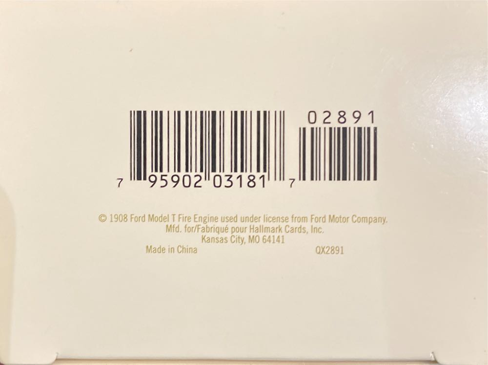 Fire Brigade #6 1908 Ford Model T - Fire Brigade ornament collectible [Barcode 795902031817] - Main Image 3