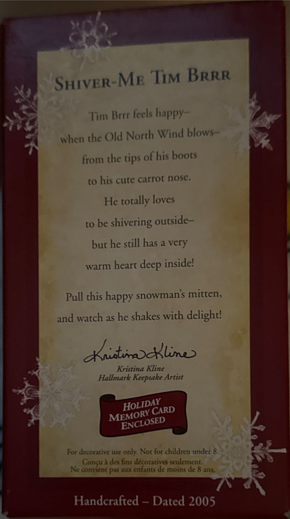 Shiver Me Tim Brrr  (Magic) ornament collectible [Barcode 015012849929] - Main Image 3