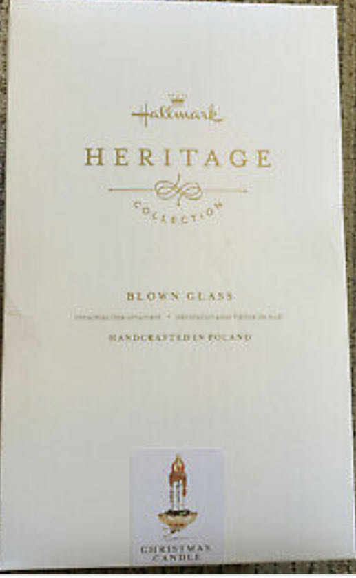 Christmas Candle  (Blown Glass) ornament collectible - Main Image 2