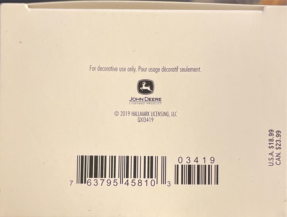 John Deere X390 Lawn Tractor - John Deere (John Deere) ornament collectible [Barcode 763795458103] - Main Image 3