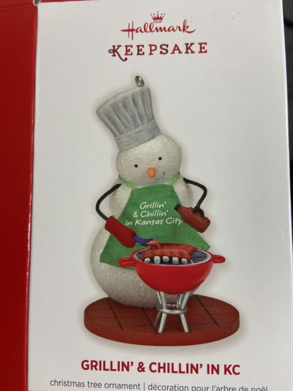 Grillin’ & Chillin’ In KC  (Snowman) ornament collectible [Barcode 795902358075] - Main Image 1