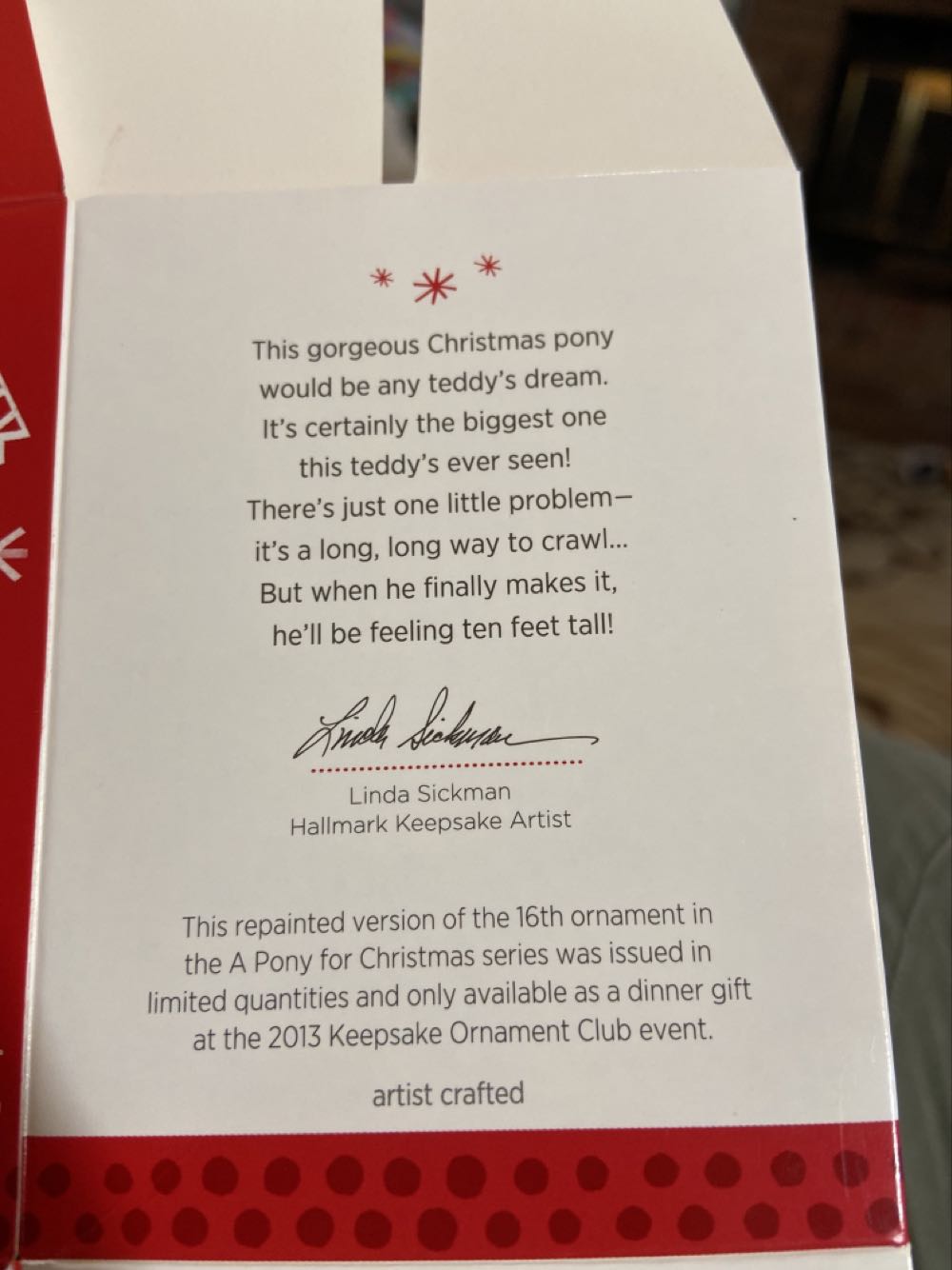 A Pony For Christmas 2013 - A Pony For Christmas (Toy Pony) ornament collectible - Main Image 2