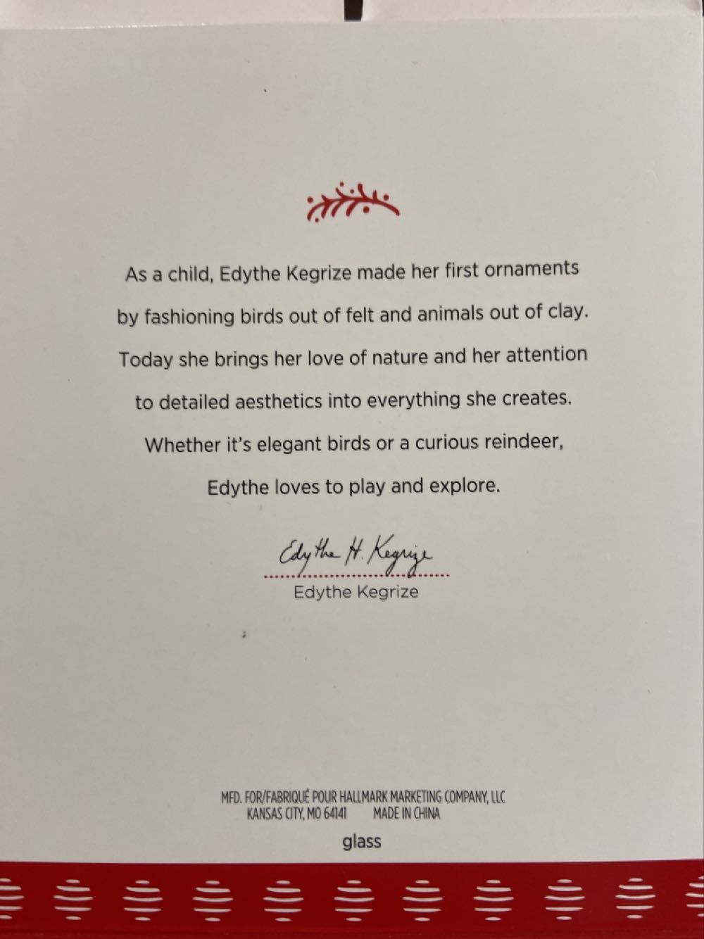 Merry Christmas - Glass Bulbs (Glass Ball) ornament collectible [Barcode 763795258048] - Main Image 3