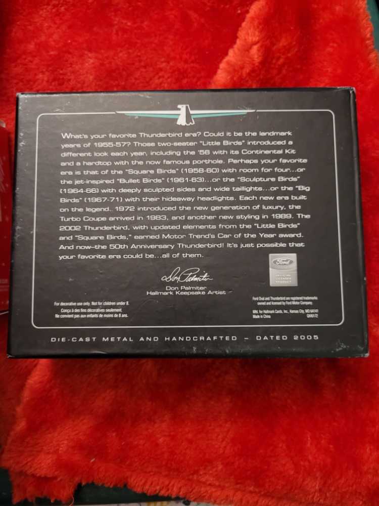 Thunderbird 50th Anniversary  - Classic American Cars (Special Edition) ornament collectible - Main Image 3