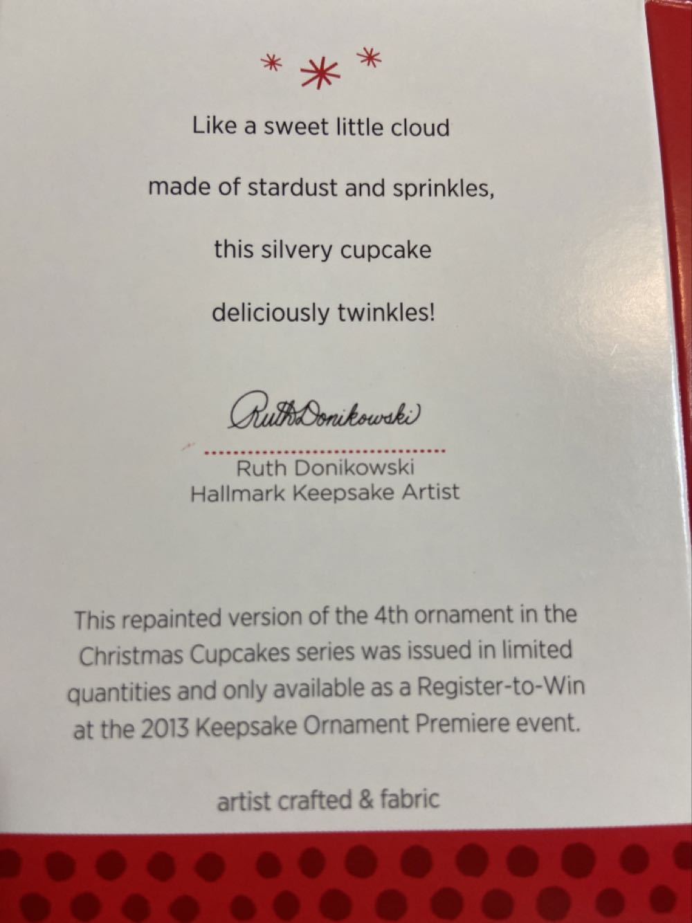 It’s Snowing Sweetness! Limited Edition - Christmas Cupcakes (Cupcake) ornament collectible - Main Image 2