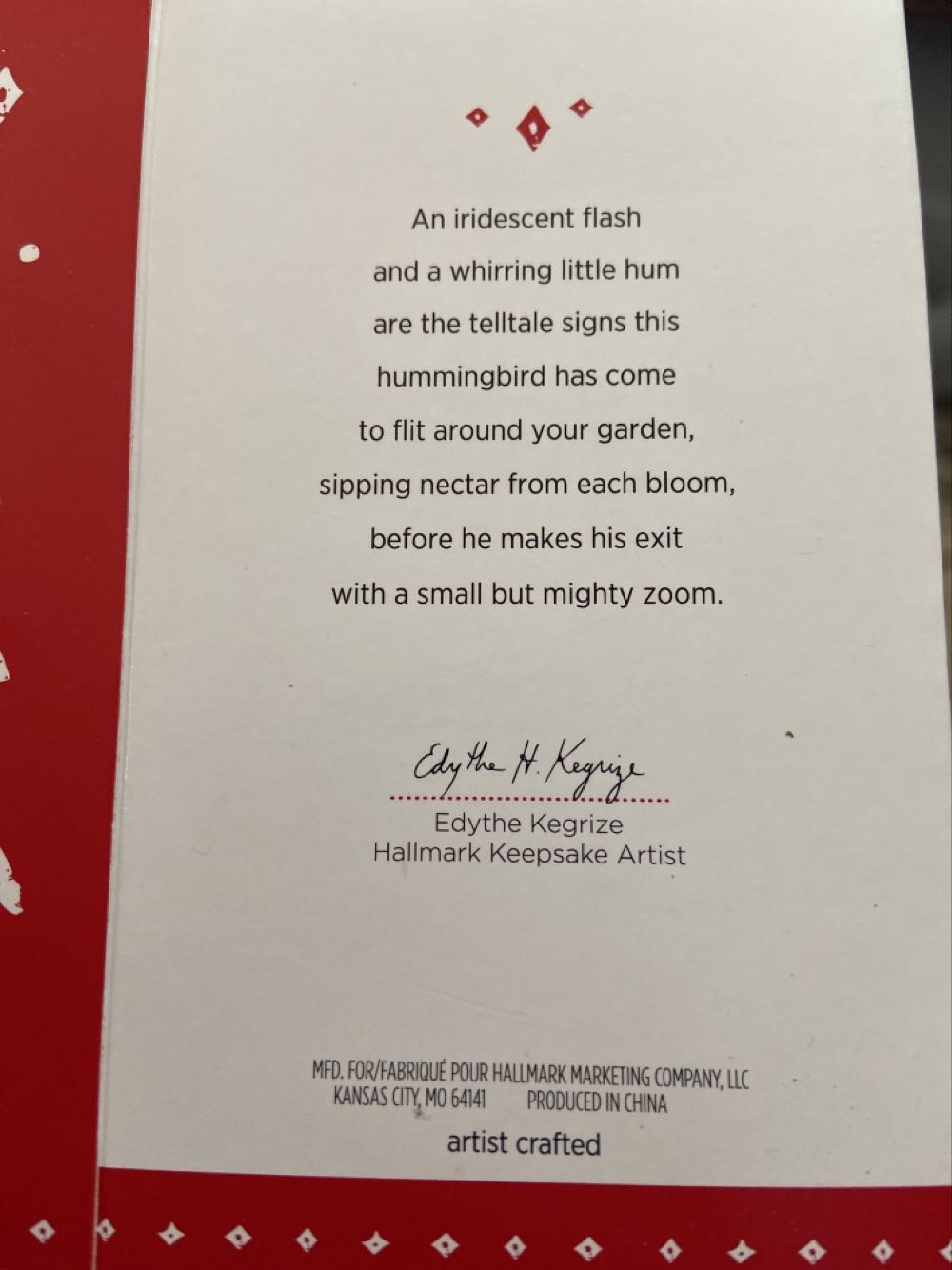 Hummingbird - Event Repaint - Beauty Of Birds (Birds) ornament collectible - Main Image 2