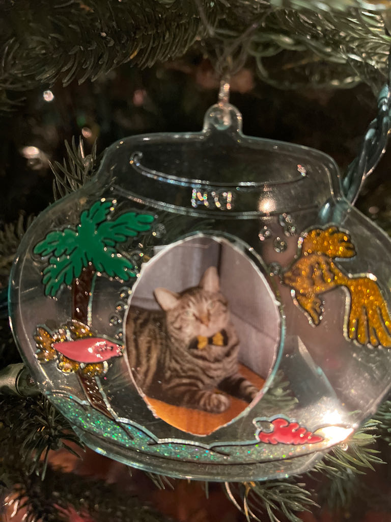 Christmas Tinker Bell Sitting On A Ball With Candy Cain One Of My Favorites