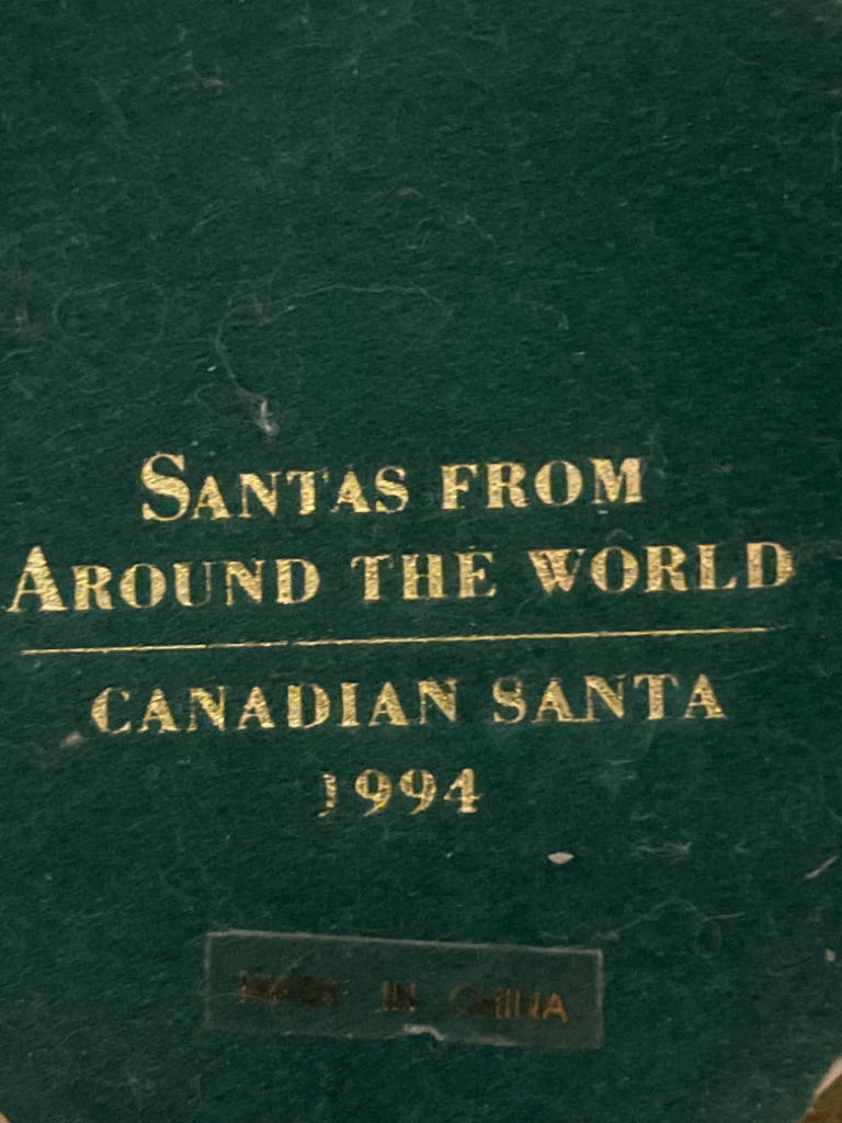 Canadian Santa - Santas From Around The World (Christmas figures) ornament collectible - Main Image 2