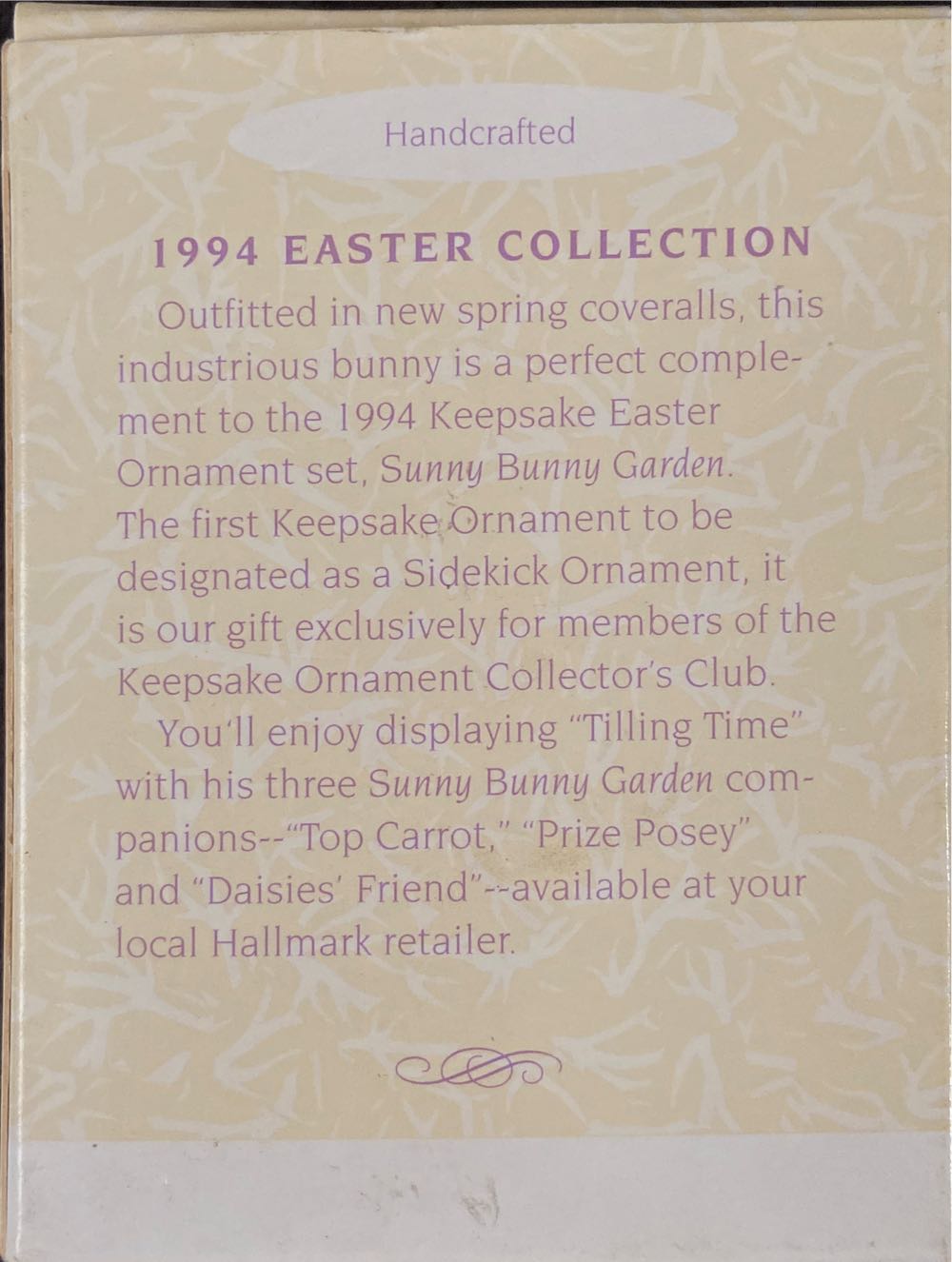 Easter Collection Tilling Time - KOC Member Exclusive (Collectors Club) ornament collectible - Main Image 2
