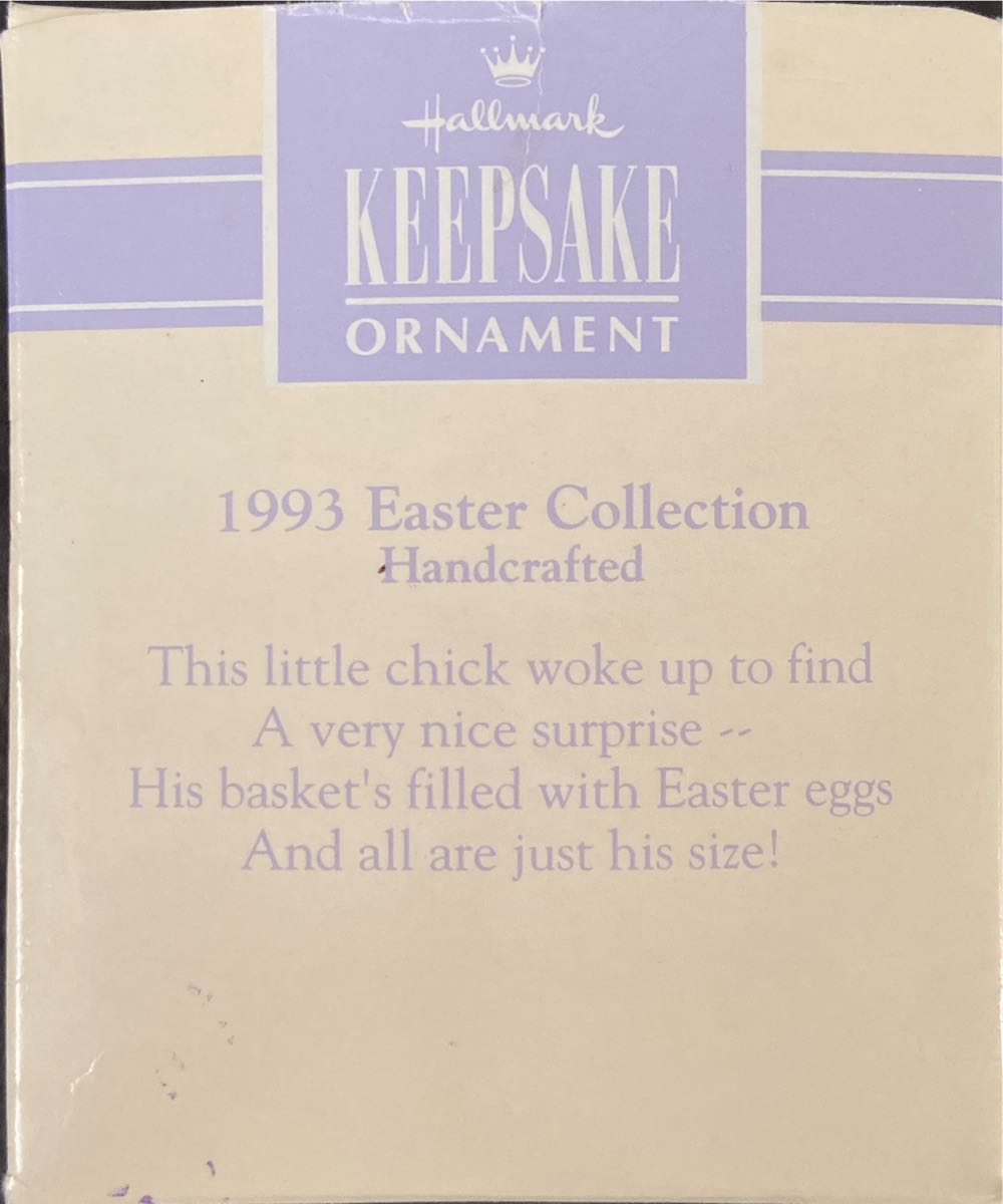 Hallmark Keepsake. Spring. 1993. Lil Peeper. Clip-on. - Keepsake Ornament (Li’l Peeper) ornament collectible [Barcode 015012039825] - Main Image 2