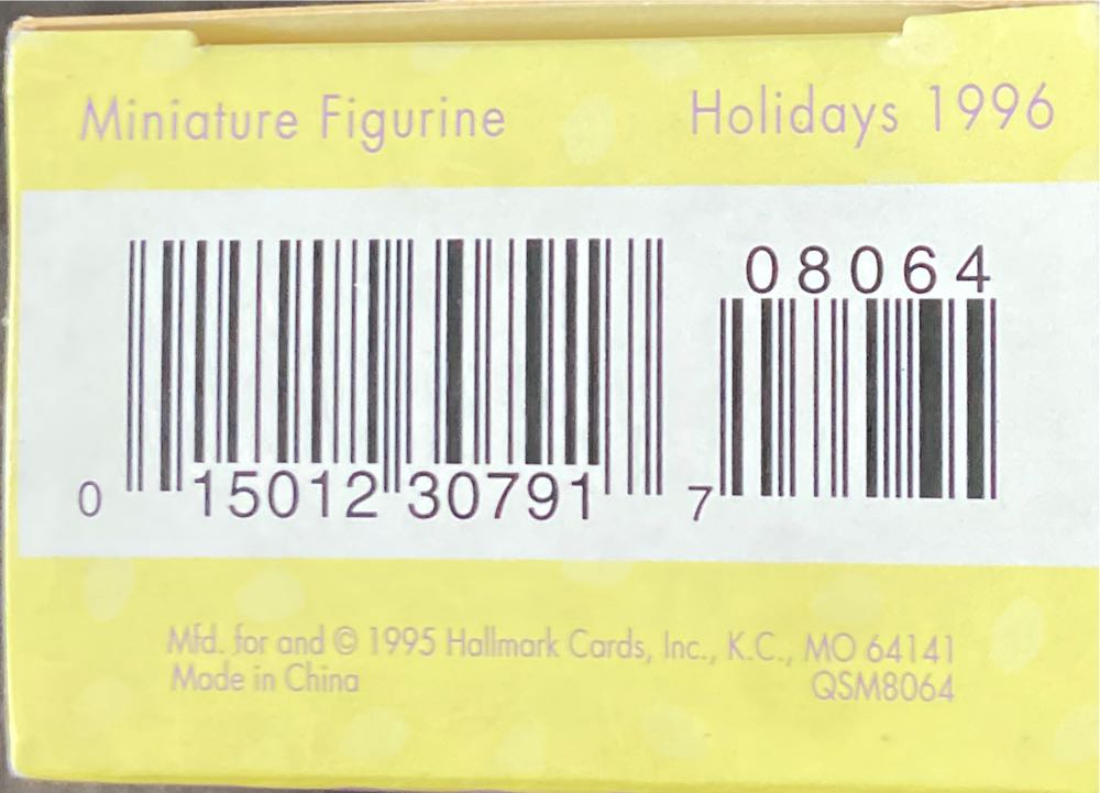 Hallmark. Spring. Merry Miniatures. 1995. Blue-Ribbon Bunny. - Merry Miniatures (Easter) ornament collectible [Barcode 015012307917] - Main Image 3