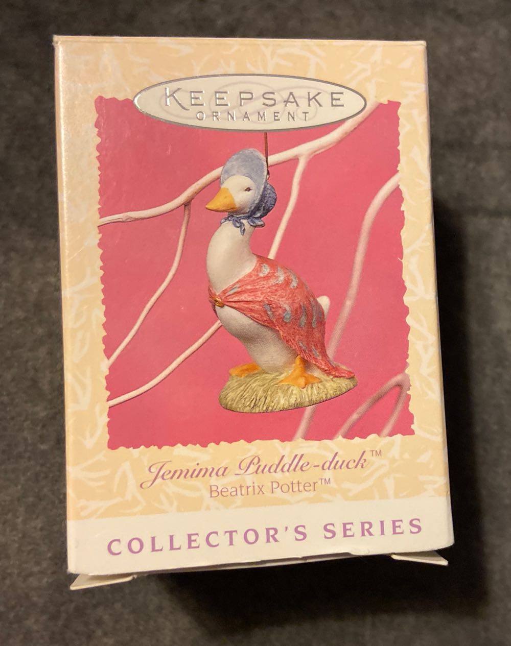 Hallmark Keepsake. Spring. Beatrix Potter. 1997. Jemina Puddle-duck. 2nd In Series. Sculpted By LaDene Votruba - Beatrix Potter (2nd In Series: Jemima Puddle-duck) ornament collectible - Main Image 1