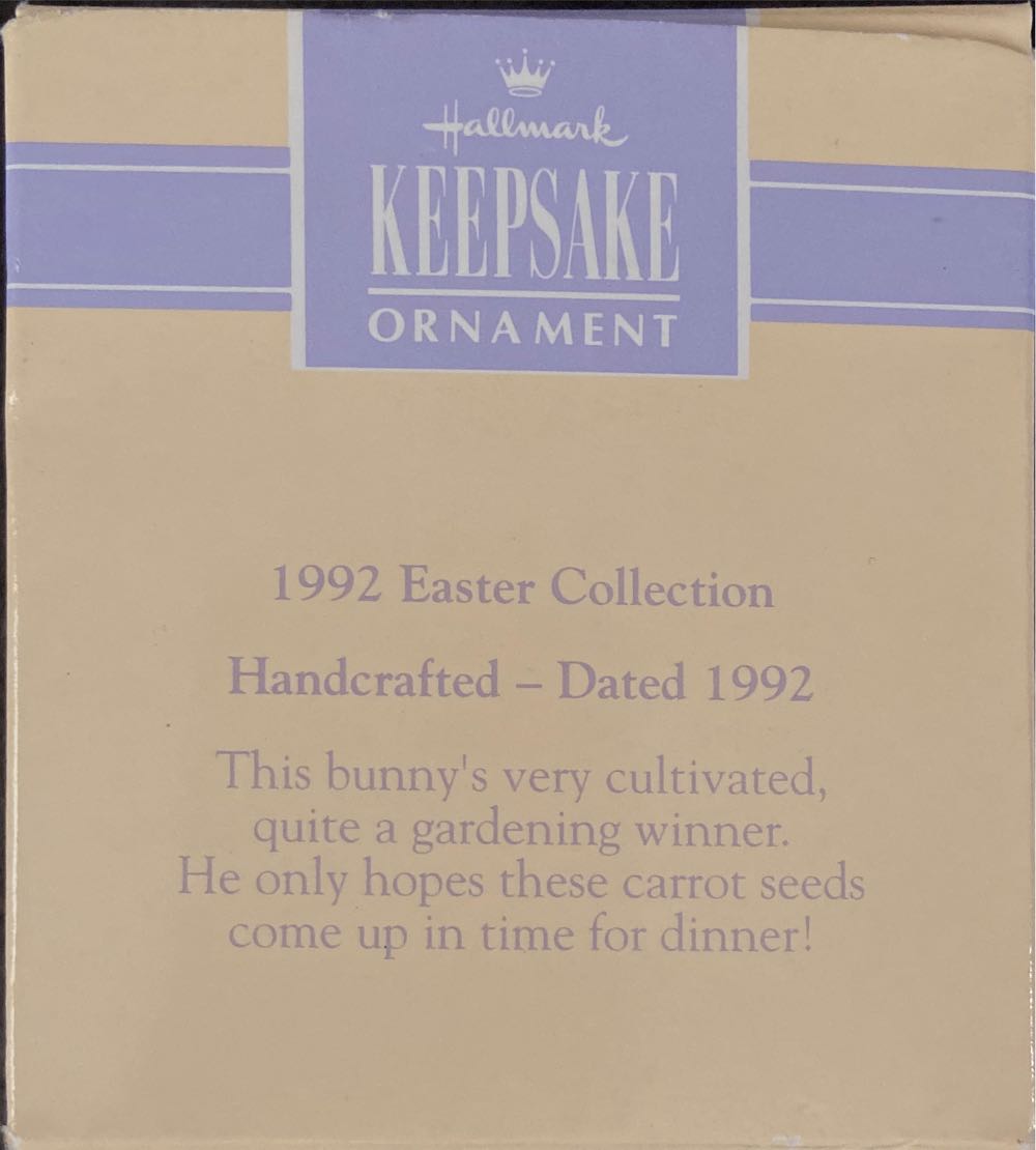 Hallmark Keepsake. Spring. 1992. Cultivated Gardener. - Keepsake Ornament (Easter) ornament collectible [Barcode 070000046902] - Main Image 2