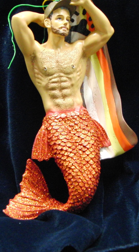 Bear Pride  - Mermen (One World, One Ocean, Let’s Protect It!) ornament collectible - Main Image 2