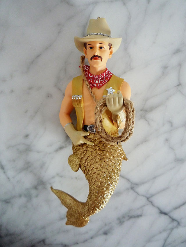 Clint Cowboy Sheriff Merman #55-90202 RARE  ornament collectible - Main Image 2