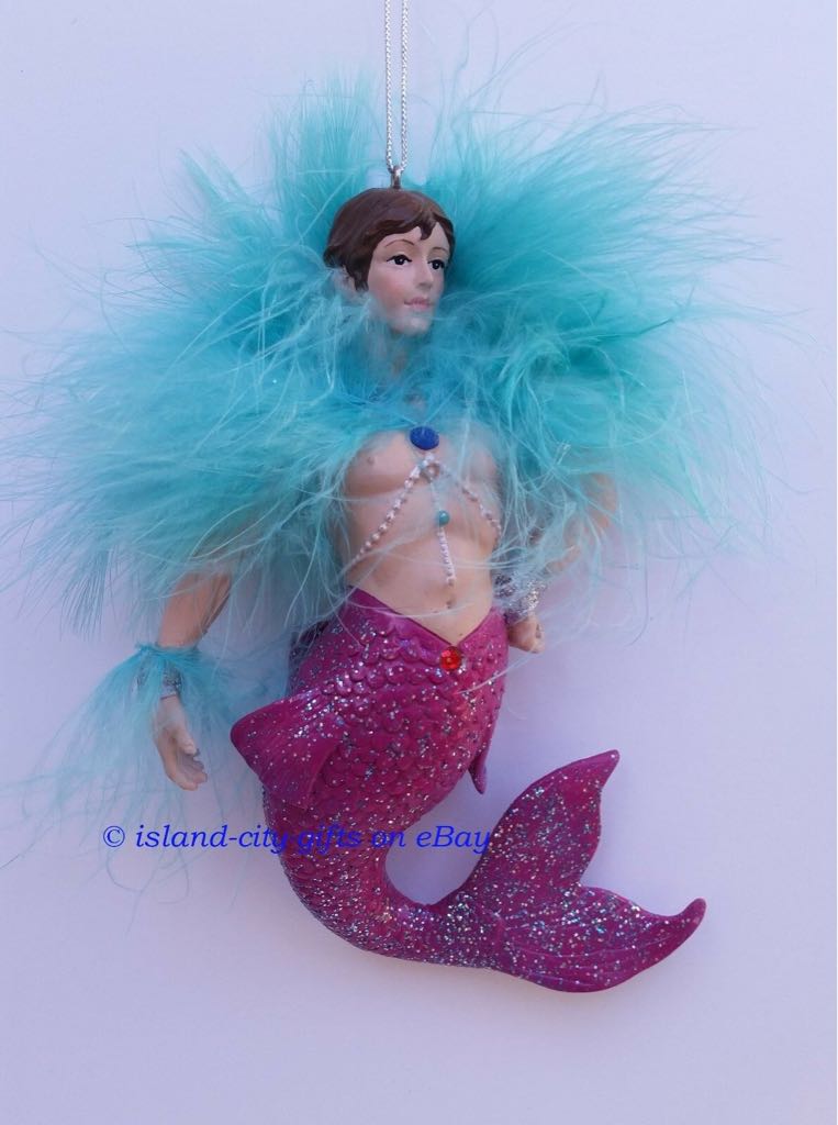 Jonathan Las Vegas Showguy Merman #06-06009 - It’s All About The Bling! (One World, One Ocean, Let’s Protect It!) ornament collectible - Main Image 1