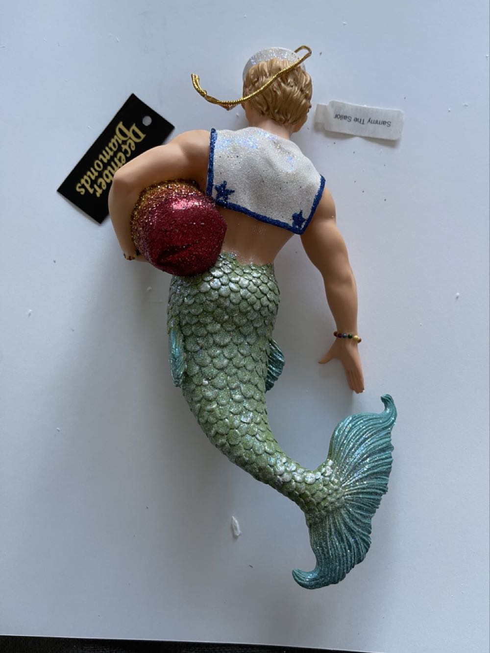 Sammy The Sailor Merman #55-90079 - It’s All About The Bling! (One World, One Ocean, Let’s Protect It!) ornament collectible - Main Image 2