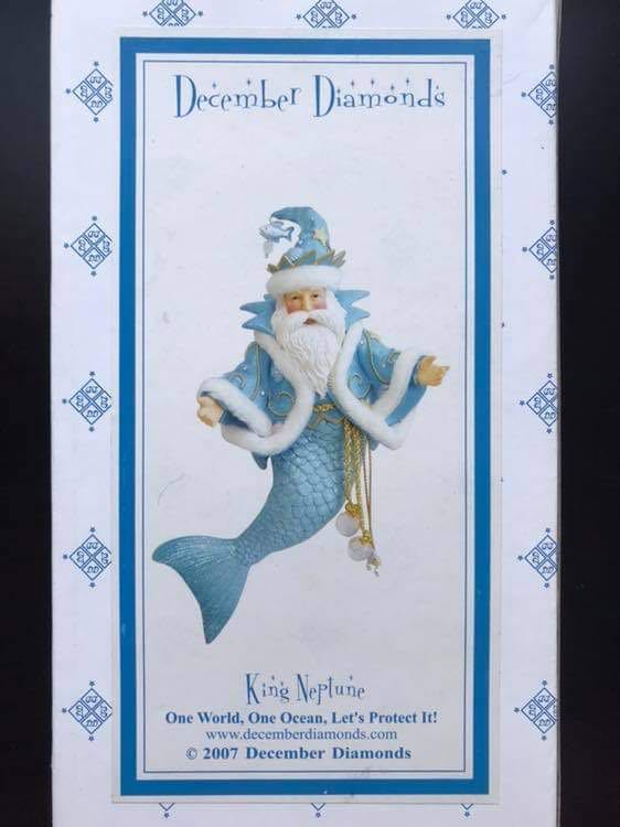 Blue King Neptune I Merman #55-90347 RETIRED VERY RARE  ornament collectible - Main Image 2