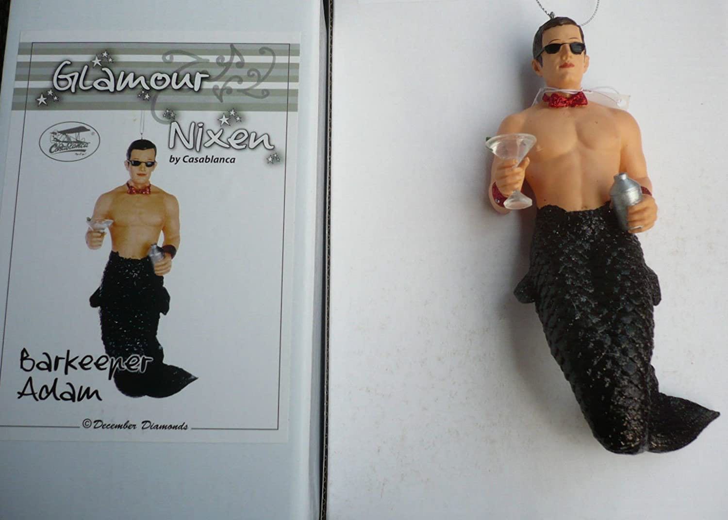 Bar Keeper Adam Merman #55-59626 Casablanca Glamour Nixen  (Euro) - It’s All About The Bling! (One World, One Ocean, Let’s Protect It!) ornament collectible - Main Image 2