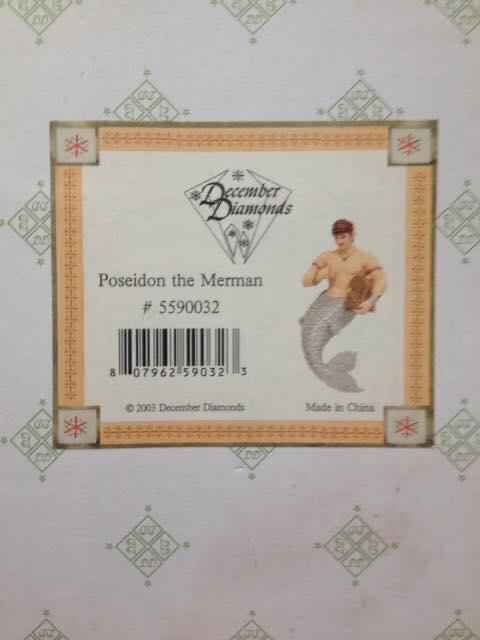 Poseidon Merman #55-90032 RETIRED Gay Interest Muscle Male - It’s All About The Bling! (One World, One Ocean, Let’s Protect It!) ornament collectible - Main Image 3