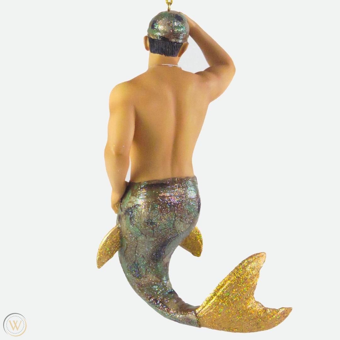 Camo Shirtless Special Forces Military Merman #55-90777  ornament collectible - Main Image 2