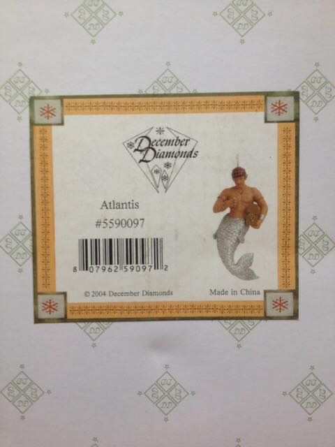 Atlantis Pirate Merman Holding Chest #55-90097 - It’s All About The Bling! (One World, One Ocean, Let’s Protect It!) ornament collectible - Main Image 3