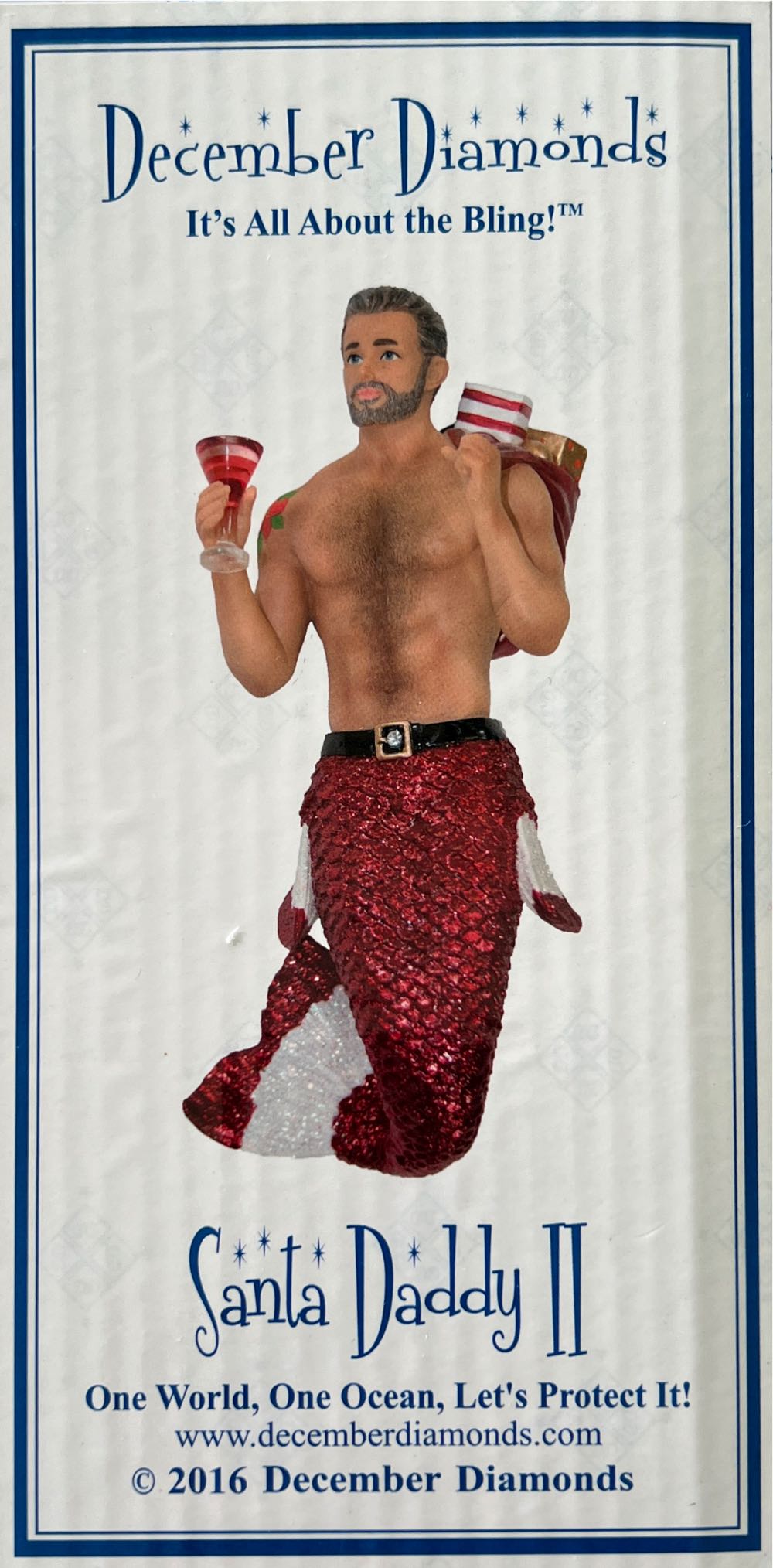 Bedtime Santa - Mermen (One World, One Ocean, Let’s Protect It!) ornament collectible [Barcode 807962550082] - Main Image 3