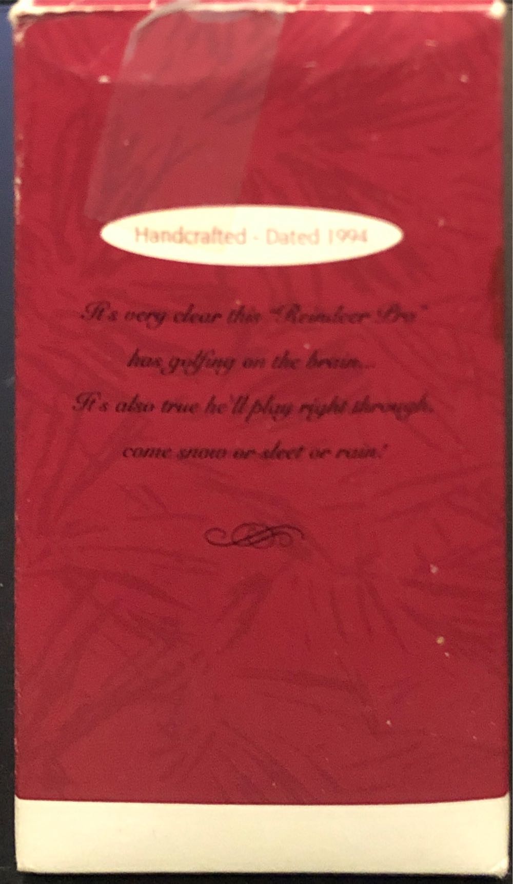 Reindeer Pro - Handcrafted (Golf) ornament collectible [Barcode 015012138405] - Main Image 2