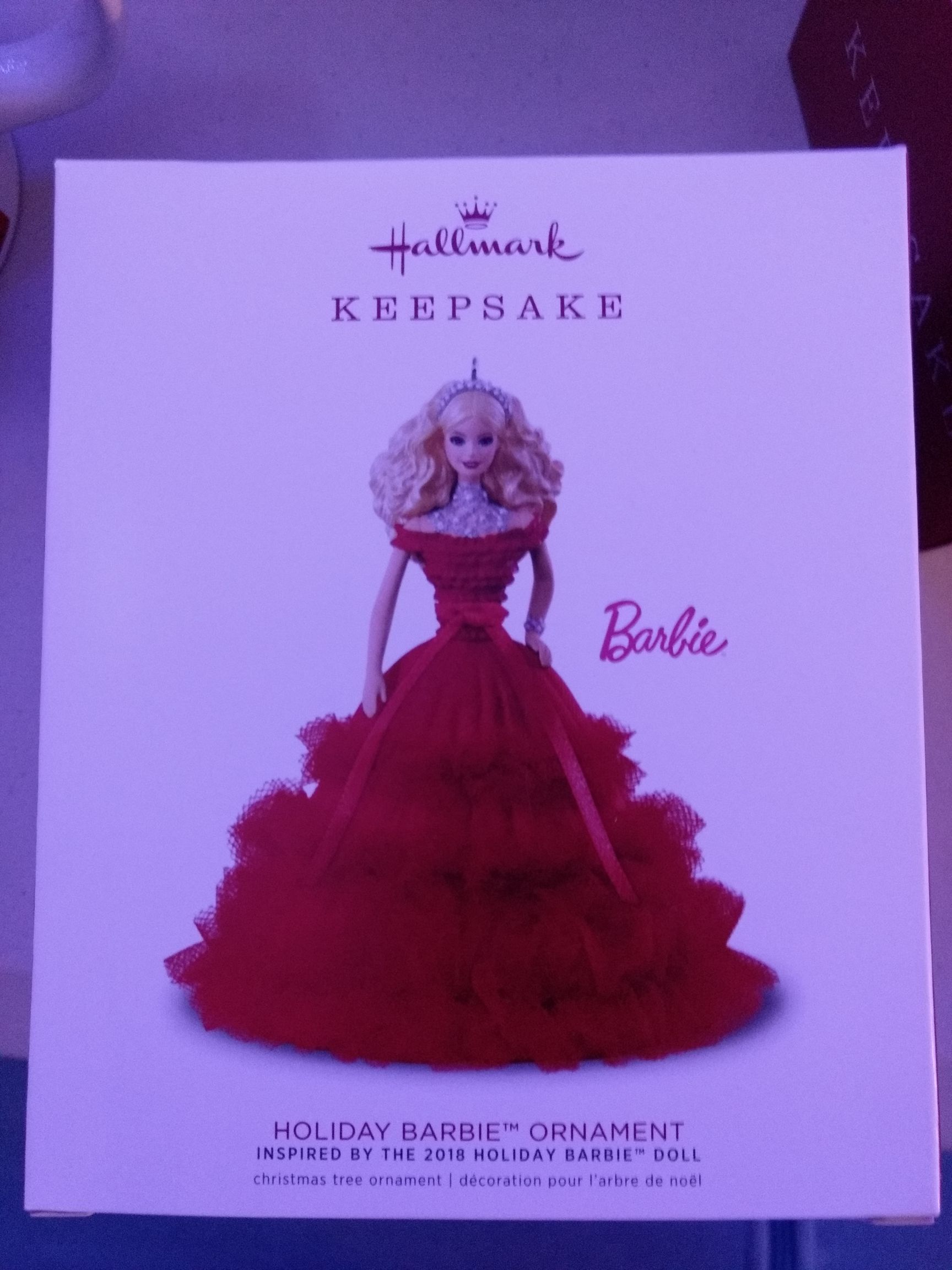 2018 Holiday Barbie Ornament - Holiday Barbie Series (Holiday Barbie) ornament collectible [Barcode 763705405418] - Main Image 1
