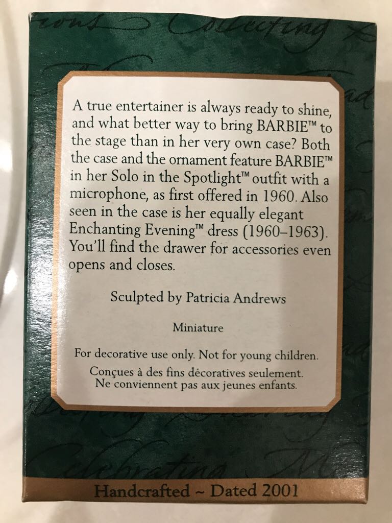 Barbie: Barbie And Case Solo In The Spotlight - Barbie Case And Doll (Barbie) ornament collectible [Barcode 015012599176] - Main Image 2