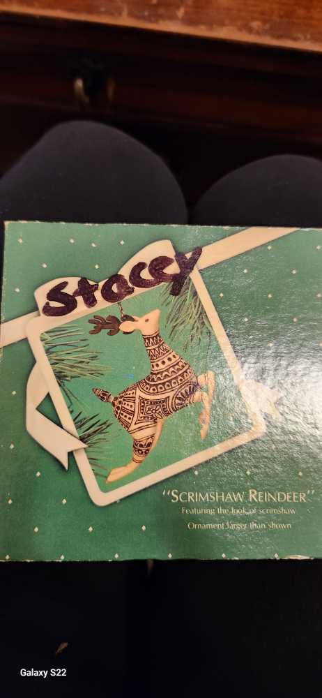 Scrimshaw Reindeer - Hallmark Keepsake (Scrimshaw) ornament collectible - Main Image 3