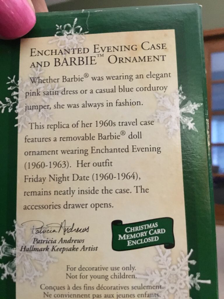 Barbie: Barbie And Case Enchanted Evening - Barbie Case And Doll (Barbie Miniature) ornament collectible [Barcode 015012663198] - Main Image 2