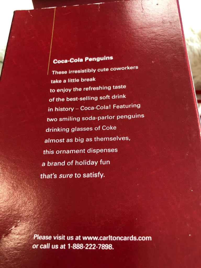 Coke Coca Cola Penguins - Josh ornament collectible [Barcode 661526172031] - Main Image 2