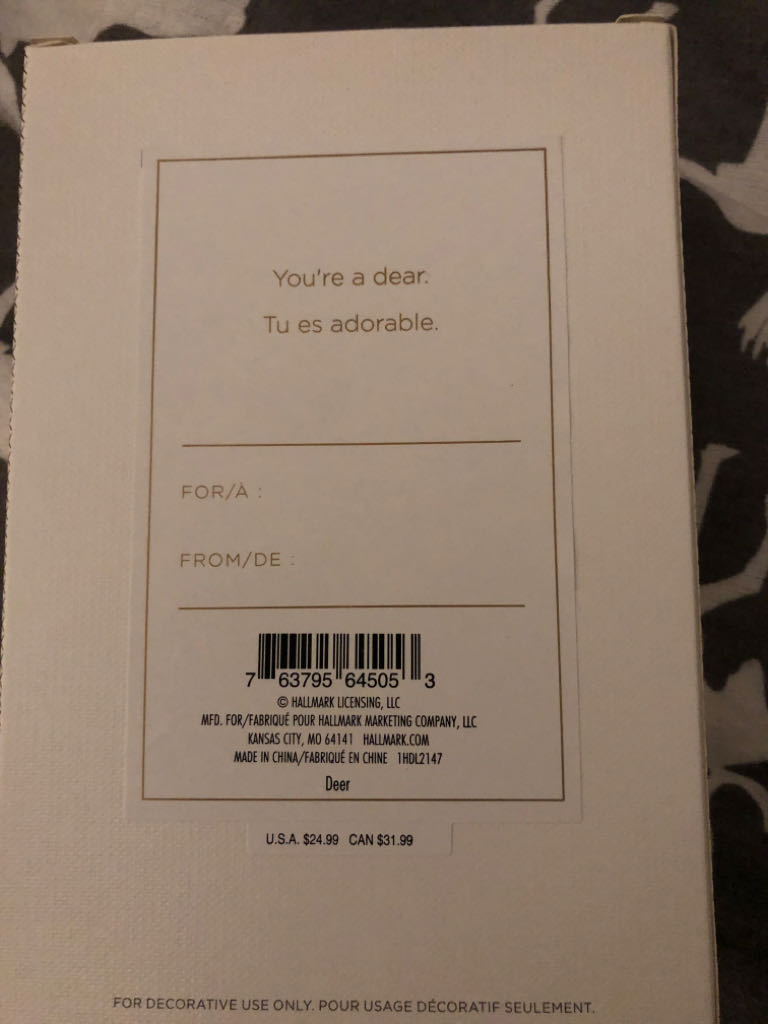 Signature Deer - Reindeer ornament collectible [Barcode 763795645053] - Main Image 2