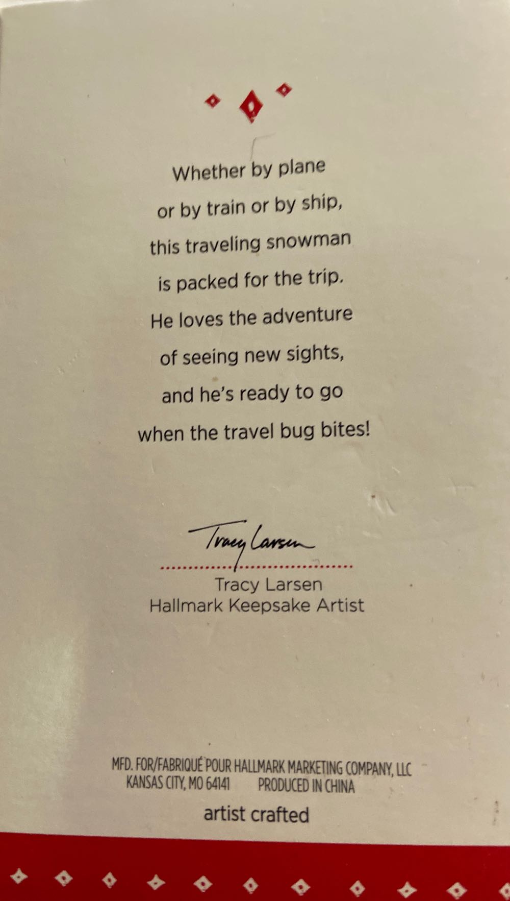 Ramblin’ Snowman - Event Exclusive (Snowman) ornament collectible - Main Image 2