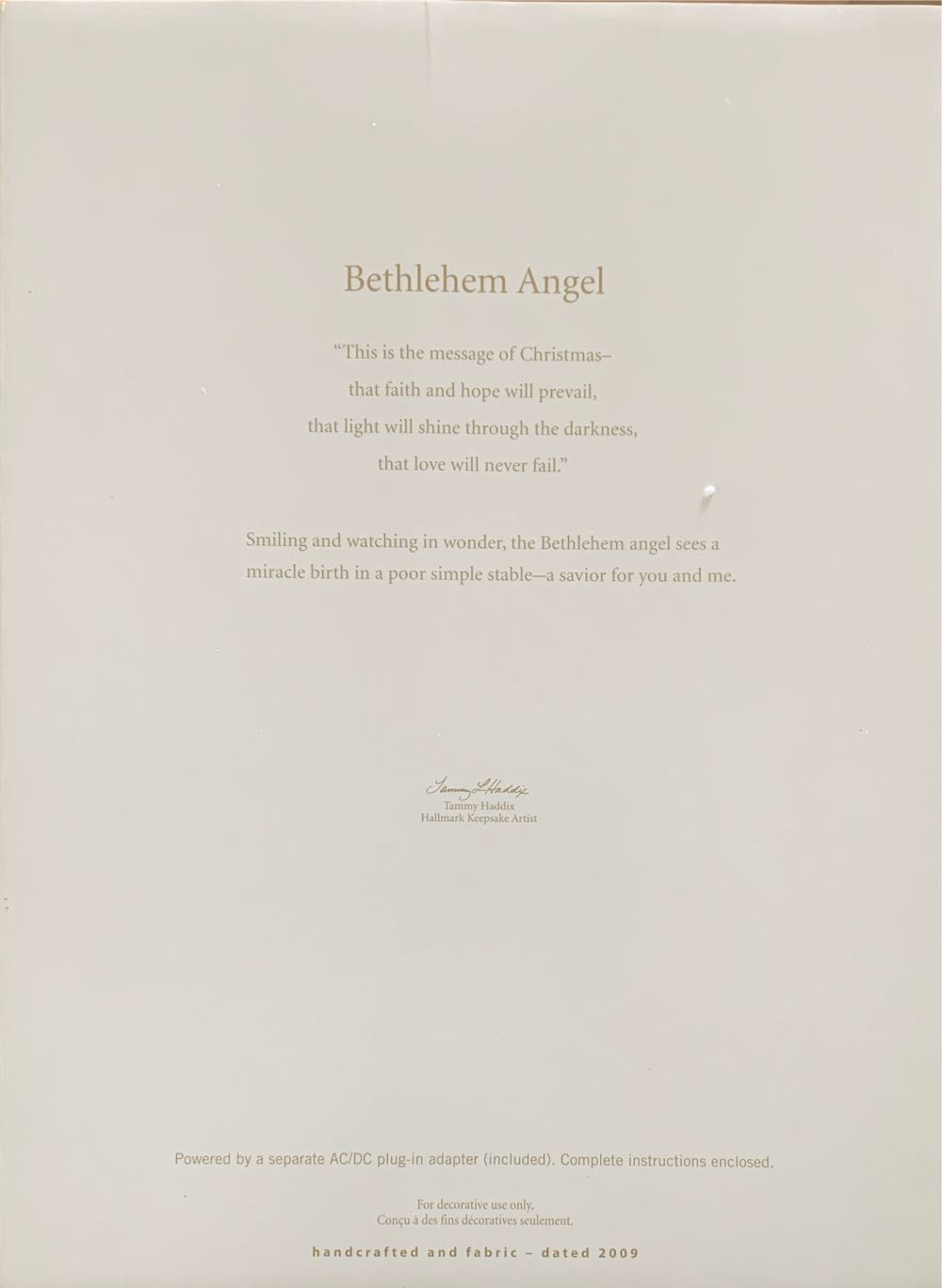 Bethlehem Angel - Angel Tree Toppers (Angel) ornament collectible [Barcode 795902110734] - Main Image 2